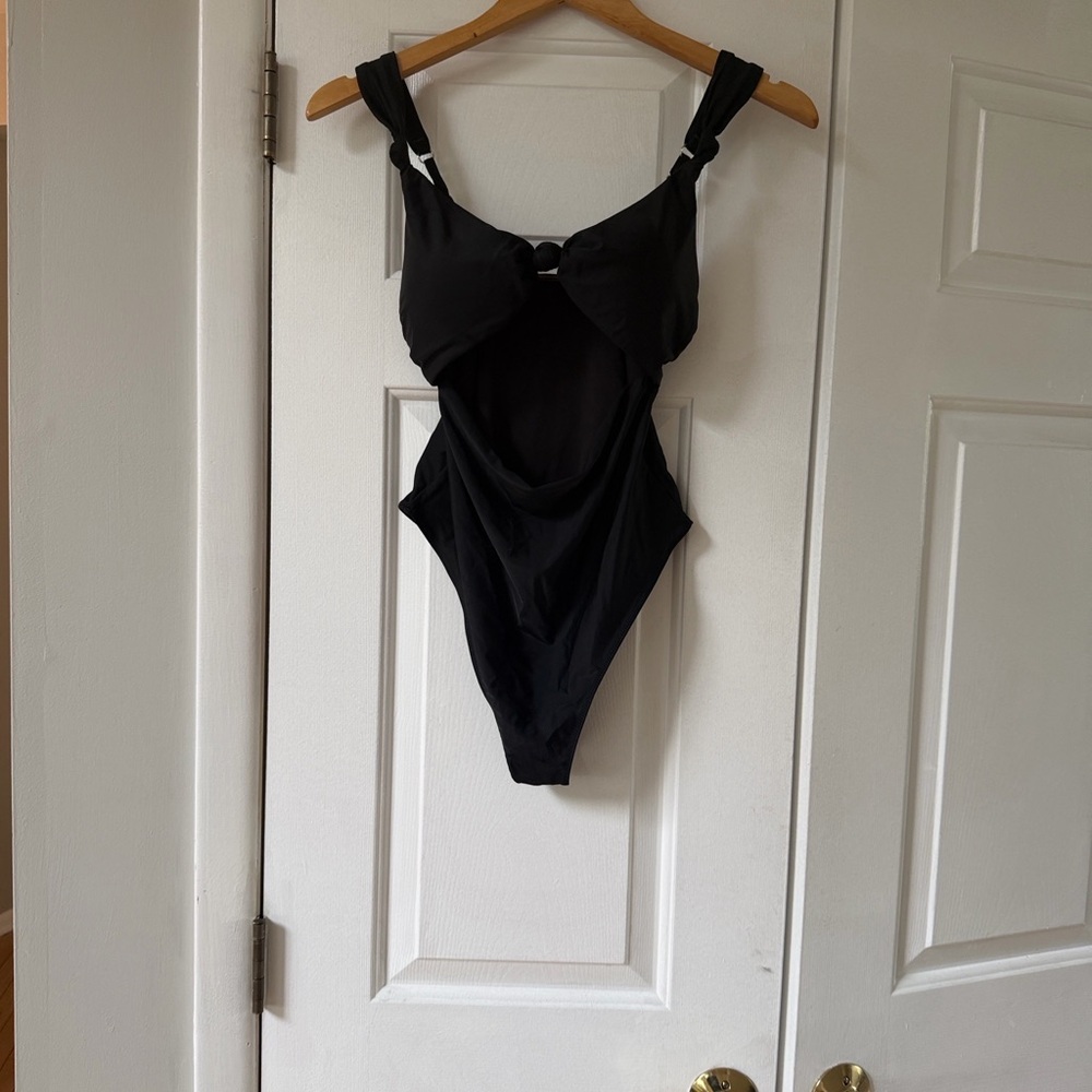 H&M Black One-Piece Swimsuit with front cut out